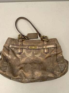 Coach Chelsea Signature Jayden Carryall Gold Patina Bag 18687